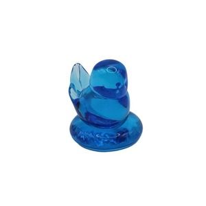 Vintage Terra Studios Blue Bird of Happiness 2" Art Glass Paperweight Figurine